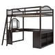 preview thumbnail 39 of 52, Full Wooden Loft Bed with U-shaped Desk, Storage Compartments & Tri-fold Mirror, Stylish Grooming Station, Grey