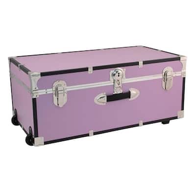 HomeStock Lockable Under Bed Storage Trunk - Heavy Duty Portable Footlocker for College Dorms & Camps with Secure Latch Closure