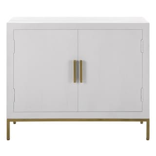 Uttermost Front Range White 2 Door Cabinet - 40.25"W x 34"H x 13"D