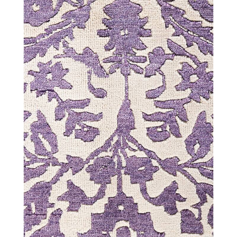 Ikat One-of-a-Kind Hand-Knotted Area Rug - Beige, 8' 1" x 10' 0" - 8' 1" x 10' 0"