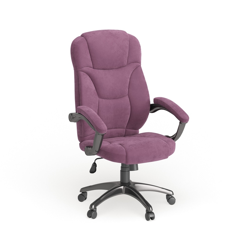 Purple leather store office chair