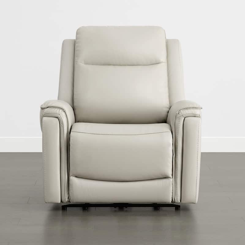 Spruce & Spring Dual Motors Genuine Leather Zero Gravity Recliner with Power Headrest