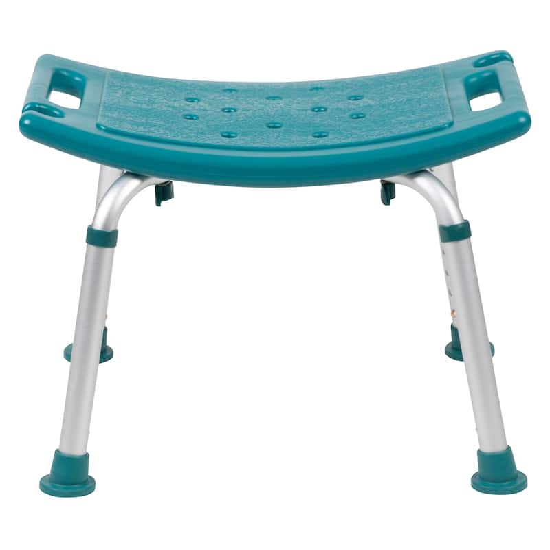 Tool-Free 300 Lb. Capacity, Adjustable Bath & Shower Chair w/Non-slip Feet - 17"D x 19"W x 14.5" - 21.5"H