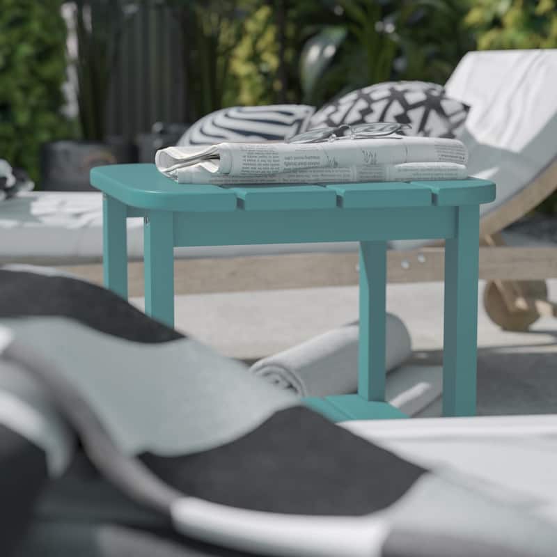 Commercial Grade All-Weather Adirondack Style Patio Side Table