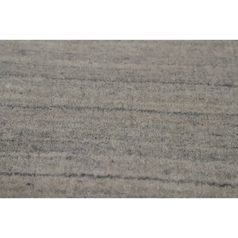 Hand Knotted Oriental 100% Wool Carpet Tribal Animal Pictorial Greys & Charcoal Gabbeh Area Rug - 9' 9'' X 7' 10''