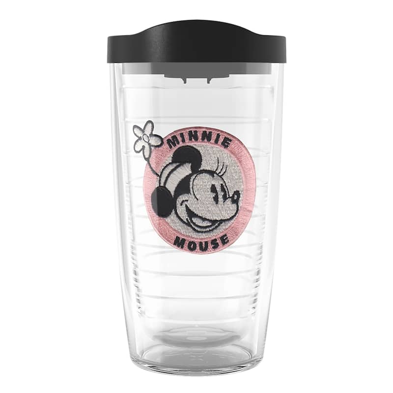 Tervis Disney Minnie Mouse Badge Made in USA Double Walled Insulated Travel Tumbler, Classic - 16oz
