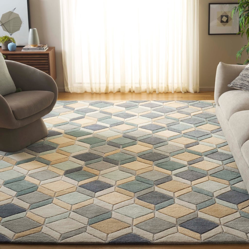 SAFAVIEH Handmade Rodeo Drive Jaycee Mid-Century Modern Wool Rug