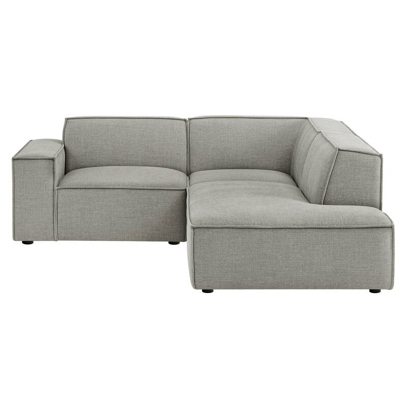 Restore 3-Piece Performance Fabric Upholstered Modular L-Shaped Sectional Sofa