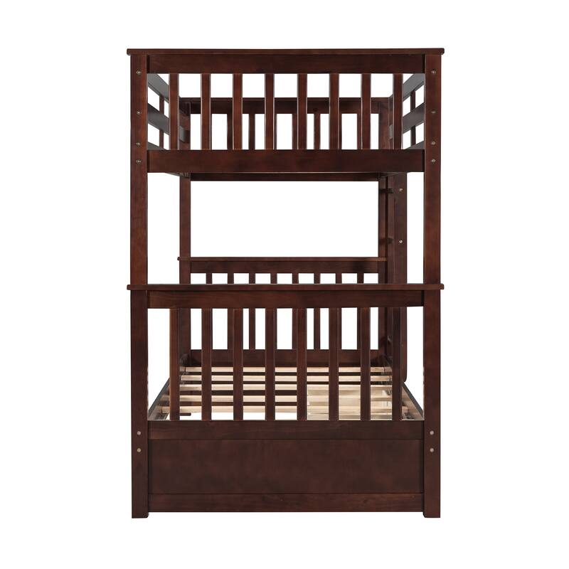 Twin-over-Twin Bunk Bed with Drawers