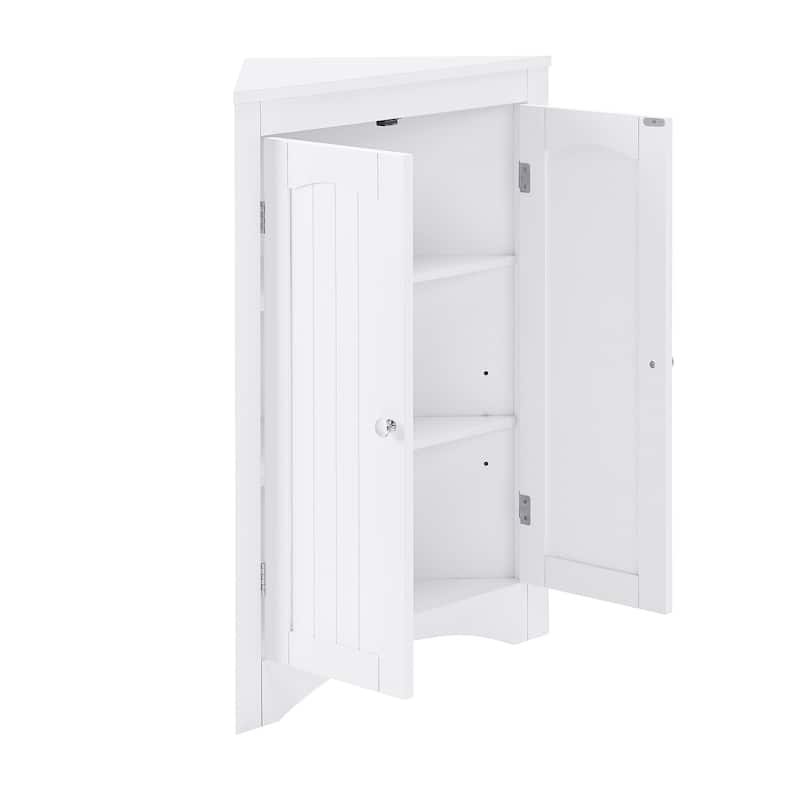 Triangle Corner Bathroom Cabinet with Shelf