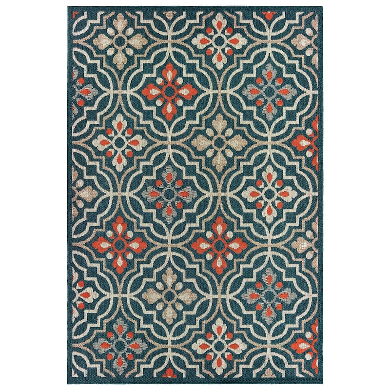 Vista Home Higgins Quatrefoil Panel Indoor/ Outdoor Area Rug by Havenside Home