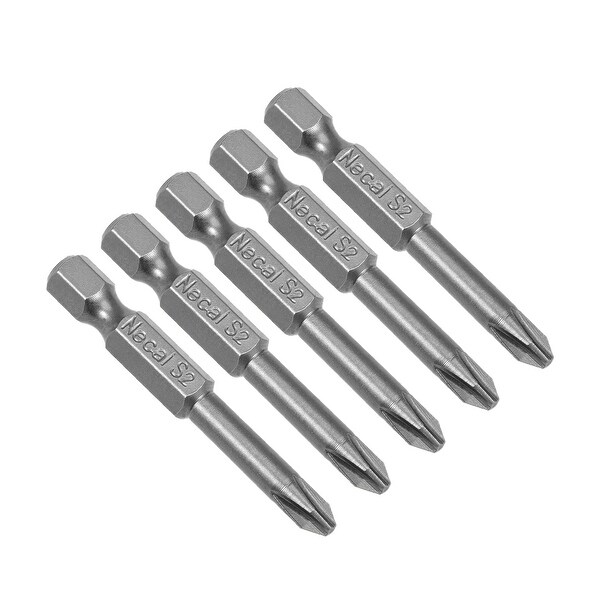 5Pcs 1/4-Inch Hex Shank 50mm Length Phillips 4.5PH2 Magnetic S2 Screwdriver Bits - 5pcs H1/4*50*4.5PH2