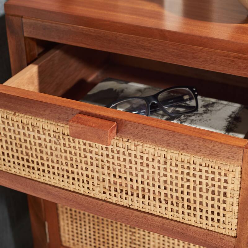 SAFAVIEH Zhane Coastal 1-Drawer 1-Door Nightstand