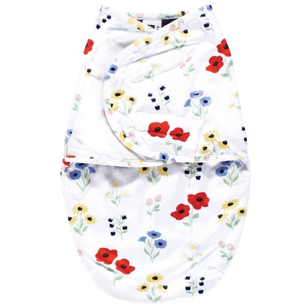 slide 1 of 1, Hudson Baby Girls Plush Faux Fur Swaddle Wrap, Wildflower, 0-3 Months - Wildflower - 0-3 Months 0-3 Months - Wildflower