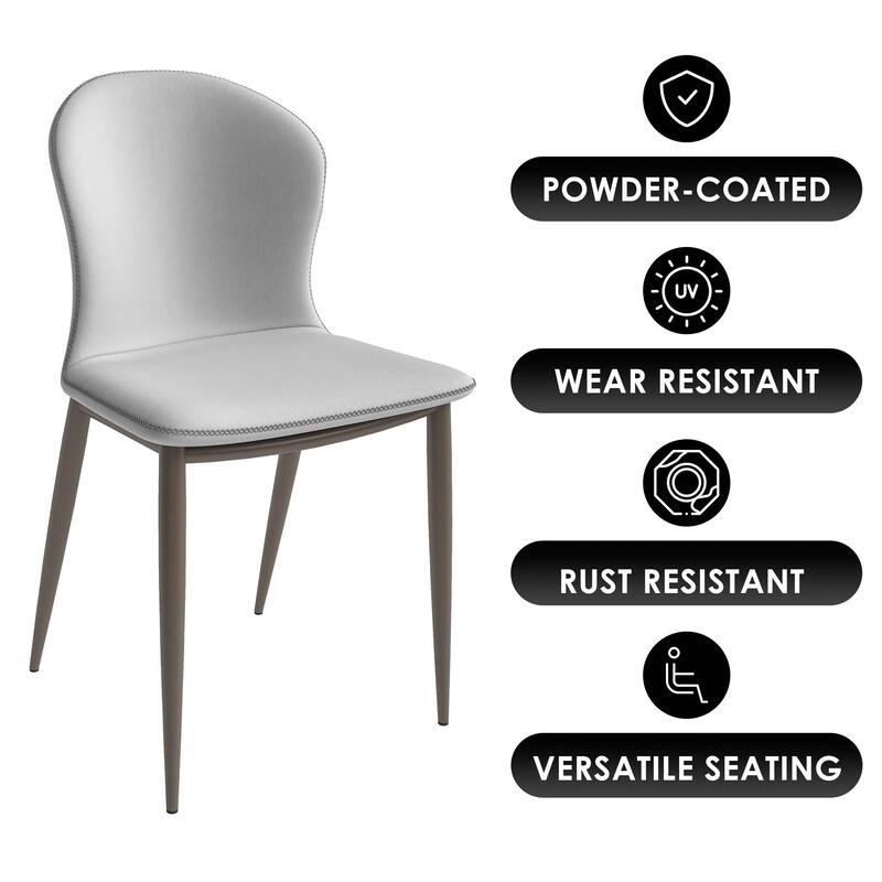 Mosaic Modern Upholstered in Fabric Dining Chair With Metal Legs Set of 4