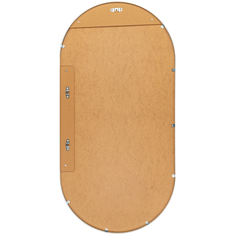 Livabliss Aranya Modern Aluminum Oval Pill-Shaped Accent Mirror
