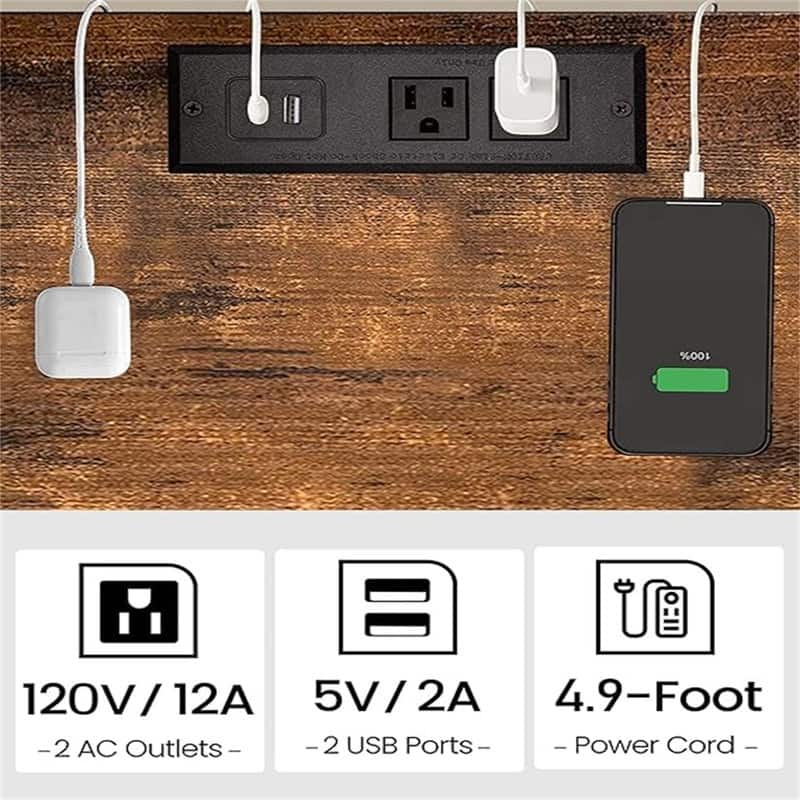 End Table with Charging Station