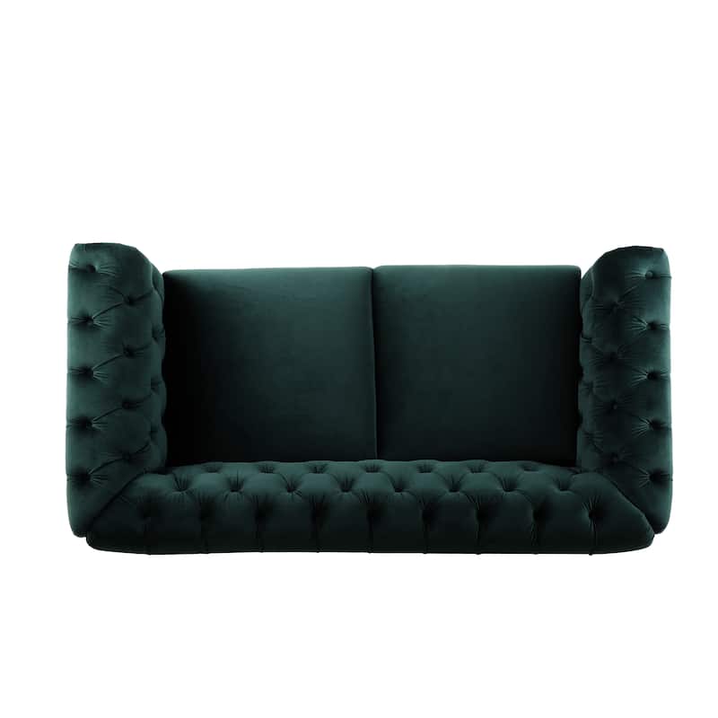 Chesterfield Velvet Loveseat Sofa
