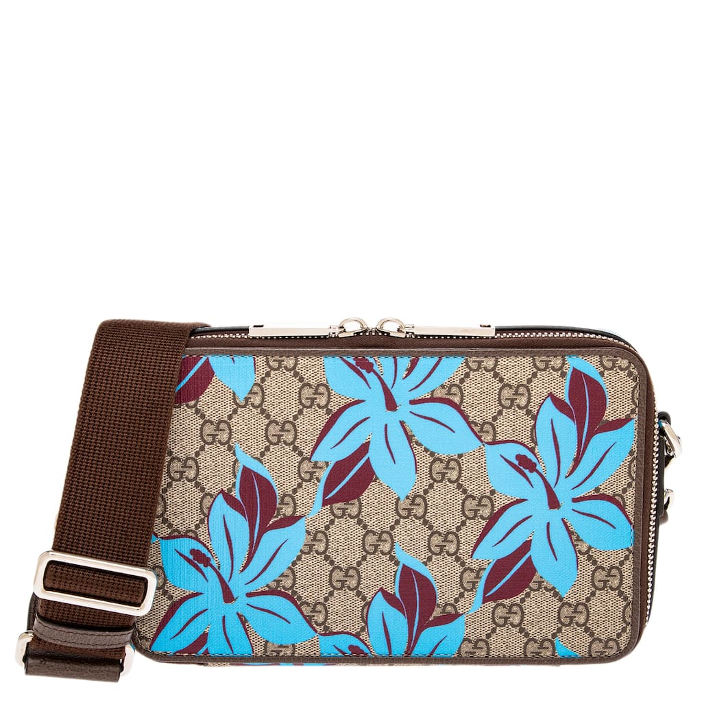 Gucci GG Floral Print Crossbody Bag