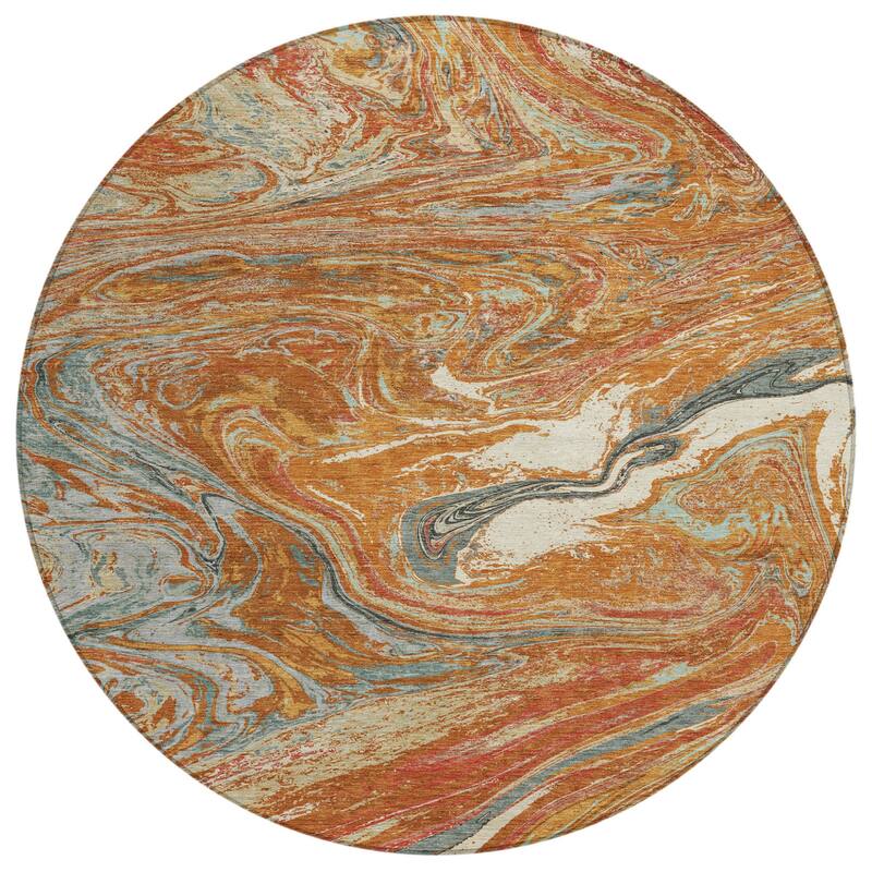 HomeRoots Abstract Transitional Rectangle Outdoor Rug