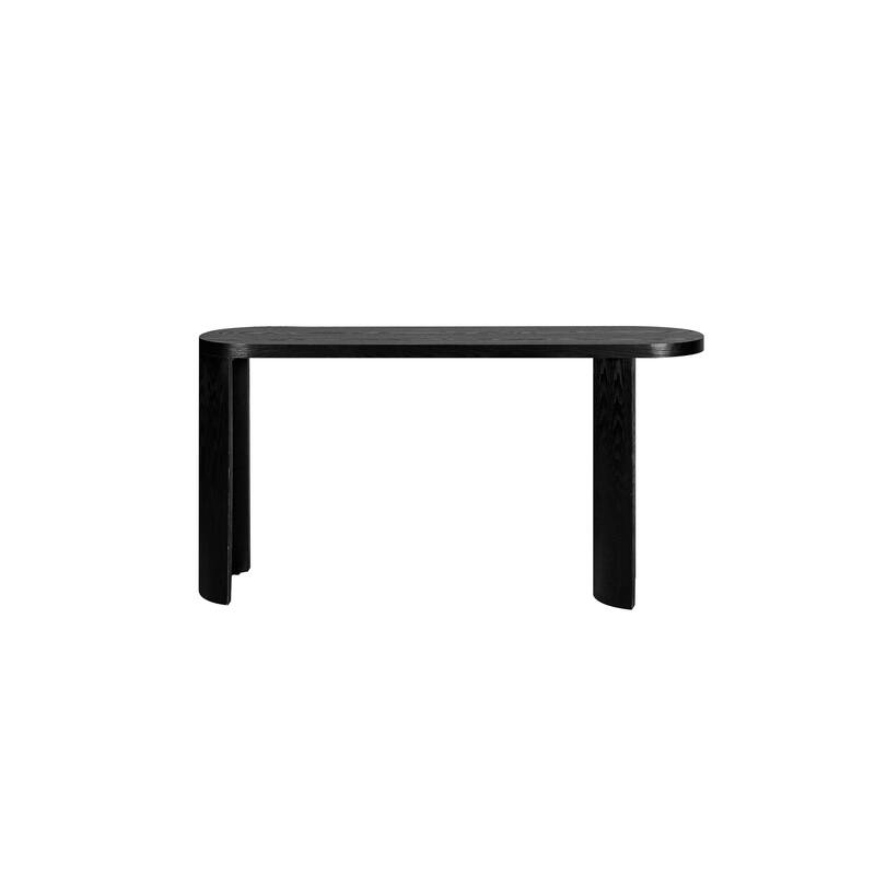 60" Entryway Table Oval Console Tables with Curved Support Legs - Available Installation Inward-facing or Outward-facing