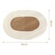 preview thumbnail 5 of 7, Cotton Jute Braided Area Rug Oval Doormat Farmhouse Style 2.1x1.5ft - 26x18inch