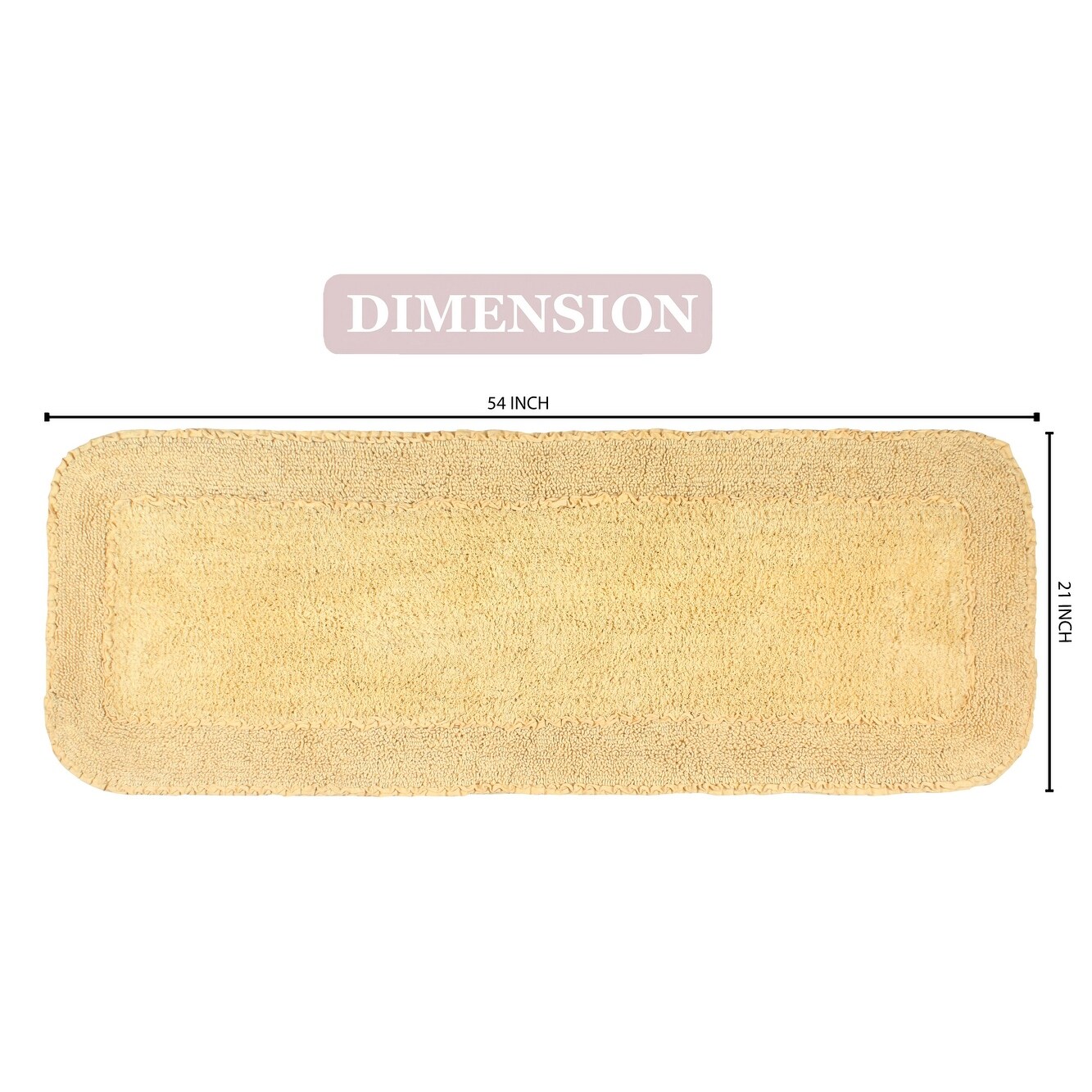 Radiant Collection Bathroom Rug, Cotton Soft, Water-image