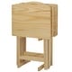 preview thumbnail 20 of 20, Porch & Den Laflin Solid Wood Traditional 5-piece Tray Table Set