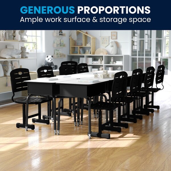 Student Desk with Open Front Metal Book Box - Bed Bath