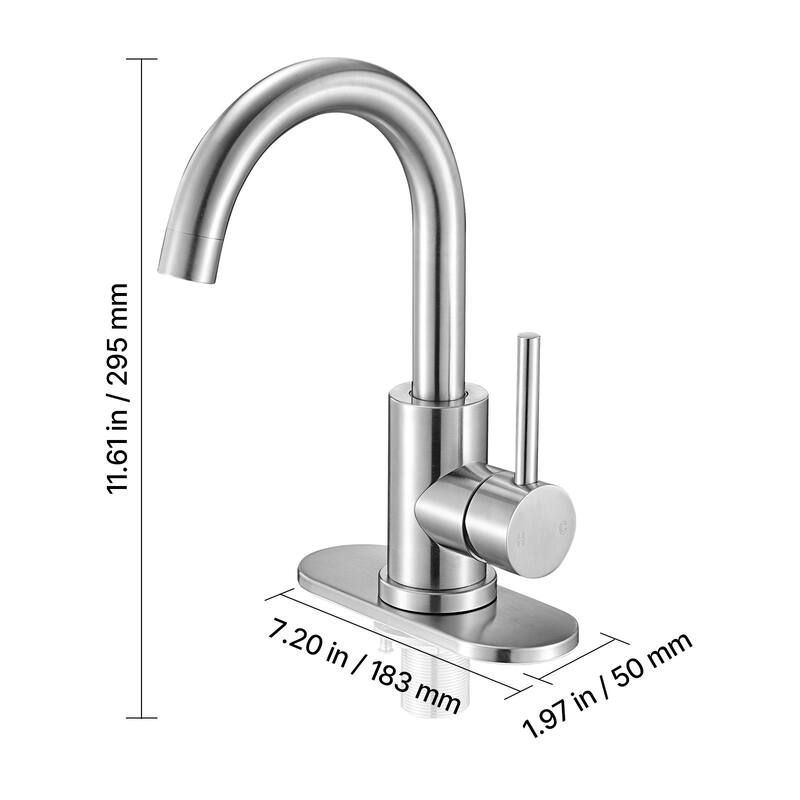 Anmytek Single Handle Kitchen Faucet with High Arc Spout