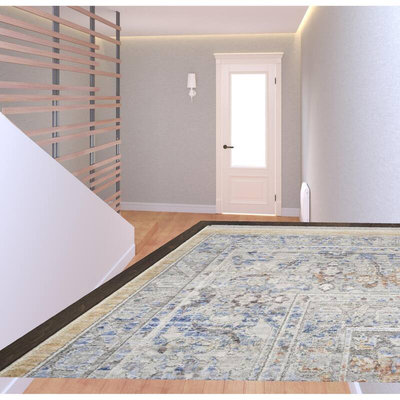 Leja Power Loomed Distressed with Fringe Area Rug By HomeRoots - 8' Runner