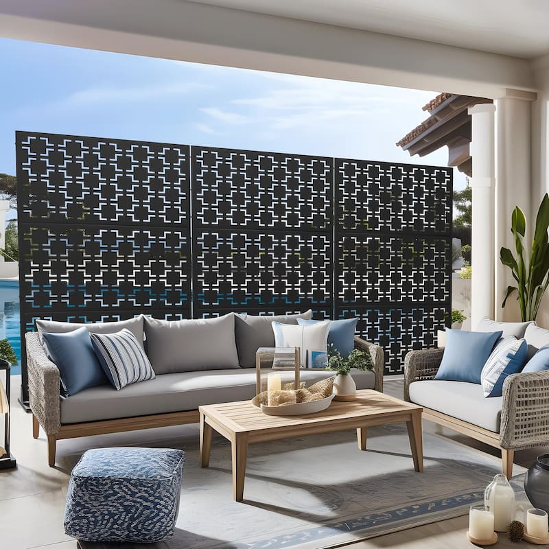 6 ft. H x 4 ft. Metal Privacy Screen Free Standing - 72*47