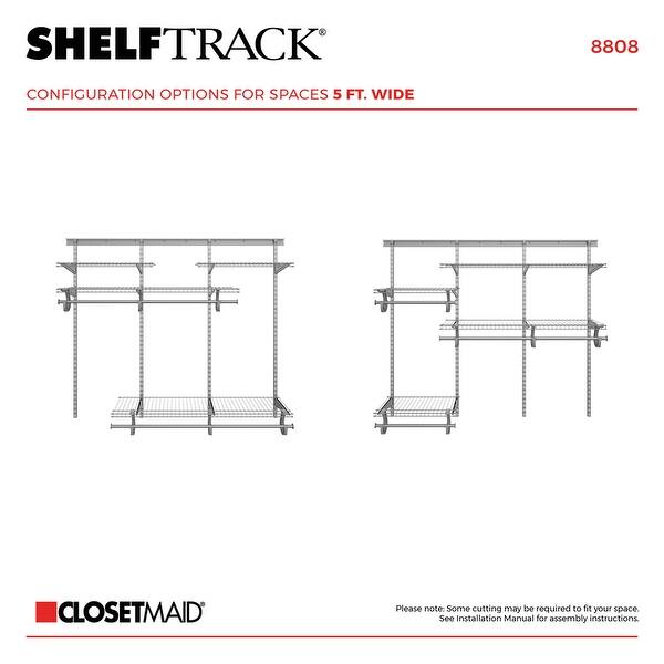 ClosetMaid ShelfTrack 4872 in. Wire Closet System Bed Bath & Beyond