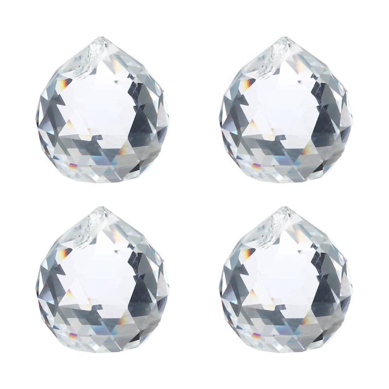 4Pcs Clear Crystal Ball Prism Chandelier Hanging Crystals Prisms