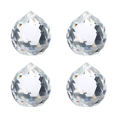 4Pcs Clear Crystal Ball Prism Chandelier Hanging Crystals Prisms