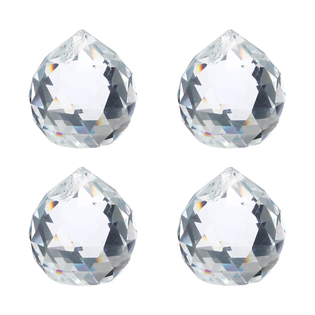 4Pcs Clear Crystal Ball Prism Chandelier Hanging Crystals Prisms