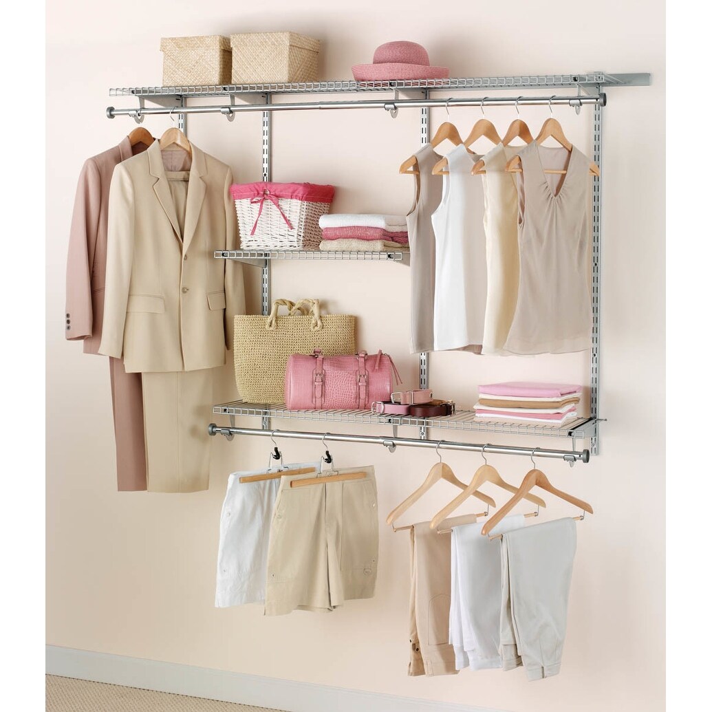 Shop Rubbermaid Fg3h1102 Adjustable Wall Mounted Closet System