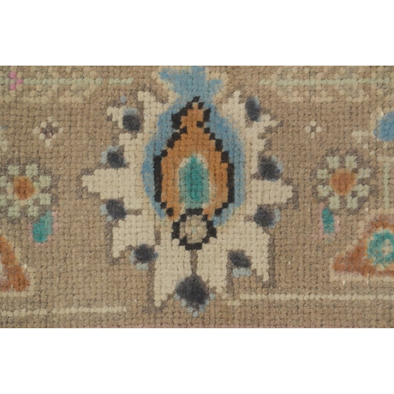 Hand Knotted Oriental 100% Wool Carpet Traditional Floral Beige & Ivories Tabriz Area Rug - 11' 2'' X 8' 1''