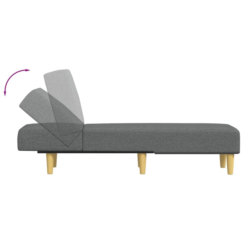 vidaXL Chaise Longue Fabric - 21.7" x 55.1" x 27.6"