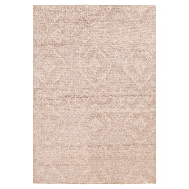 ECARPETGALLERY Hand-knotted Tangier Grey Silk Rug - 5'3 x 7'8 - Grey - 5'3 x 7'8