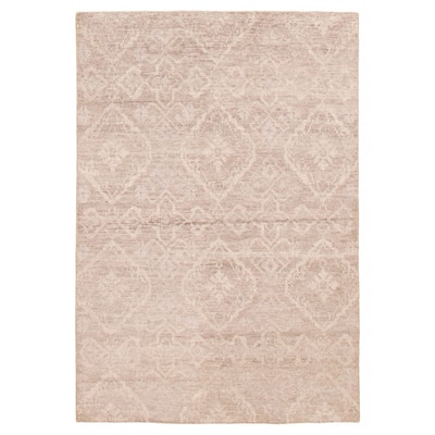 ECARPETGALLERY Hand-knotted Tangier Grey Silk Rug - 5'3 x 7'8