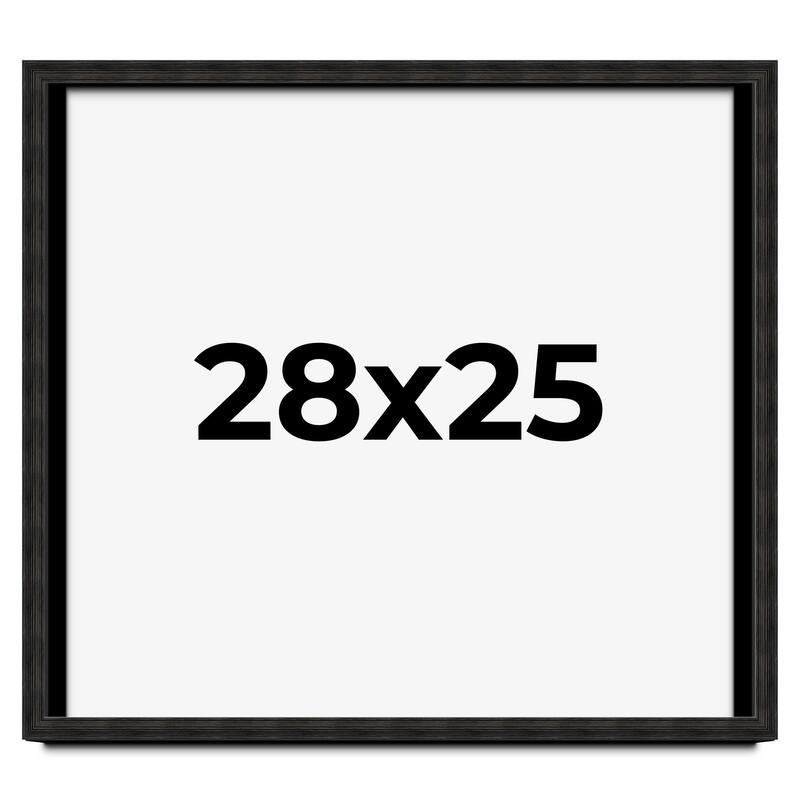 28x25 Shadow Box Black Rustic Barnwood Display Frame | 1.125 Inch