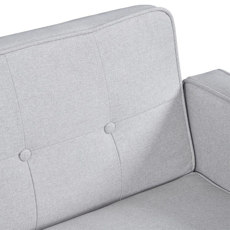Futon Sofa Bed, Faux Leather Memory Foam Couch,Modern Convertible Love seat for Compact Living Room
