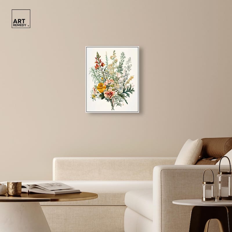 Quaint Bouquet Canvas by Art Remedy