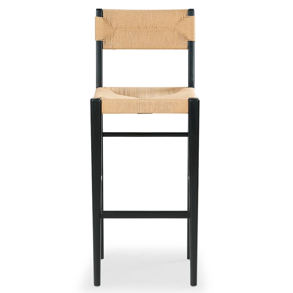 SAFAVIEH Couture Cody Rattan Barstool - 17"W x 20"D x 43"H