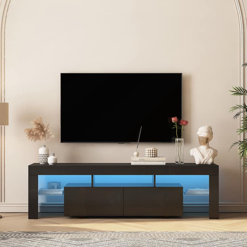 High gloss TV Stand with LED Lights