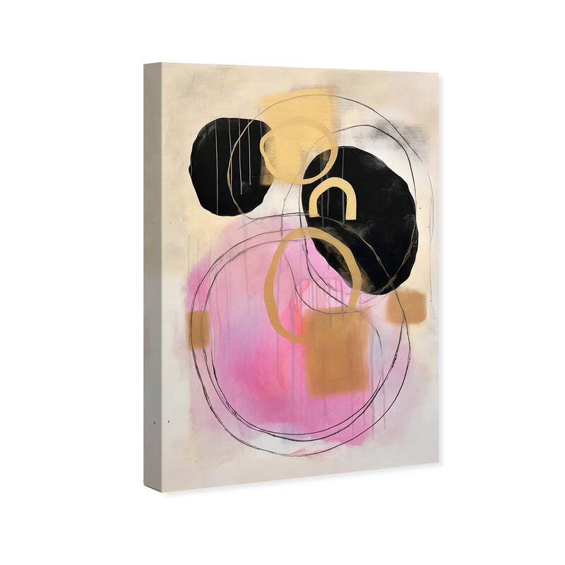 Wynwood Studio Canvas Abstract She painted a Ballerina Gold and Metallic Gold Modern & Contemporary Wall Art Canvas Print