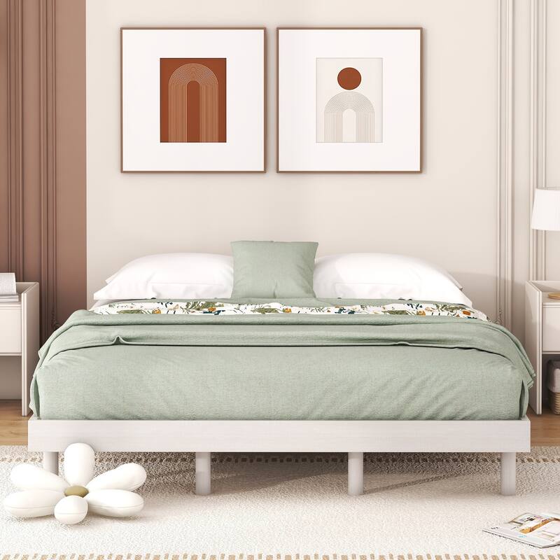 Modern Design Queen Floating Platform Bed Frame for Bedroom