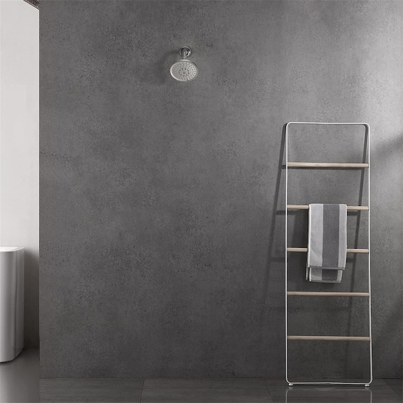 6 Spray Settings 5 Inch Adjustable High Pressure Rainfall Shower Head with Anti-Clogging Nozzles NOT INCLUDED SHOWER ARM