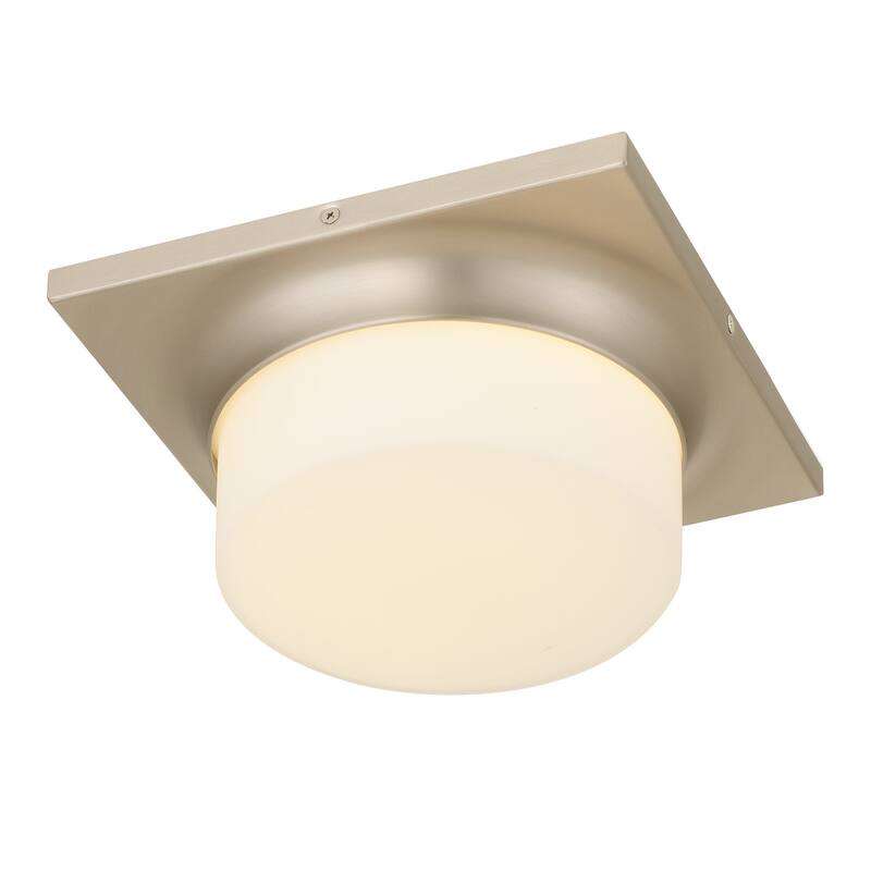 Aura 10" Brushed Nickel LED Flush Mount Ceiling Light